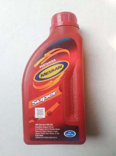 oli pertamina mesran 20W-50 (0,8L) . oli motor mobil