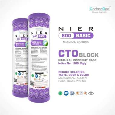 Nier Basic CTO - Cartridge Filter Air 10" Karbon Aktif Iodine 800 Mg/g