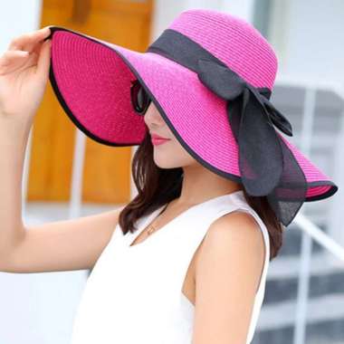 promo - topi Pantai Lebar / Fashion wanita / topi pantai terlaris fanta