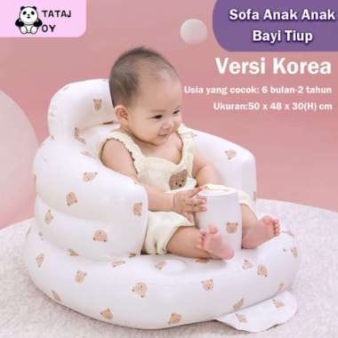 ZS Kursi Makan Bayi Sofa Bayi Balon Duduk Bayi Belajar Duduk Kursi - Korea-Beruang Bebek+Musik