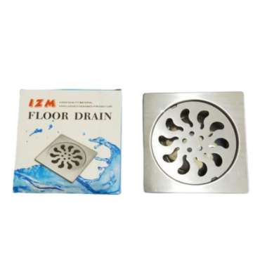 Tutup Floor Drain 4 Inch Saringan Lantai Kamar Mandi Segi stainless PVC