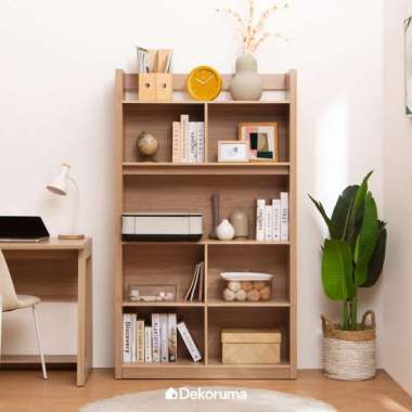 Dekoruma MIJI Rak Buku Kayu - Rak Susun - Bookshelf