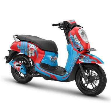 Decal Full body + Sticker Dashboard Scoopy Prestige 2020 2021 2022 2023 Doraemon WArrior Merah