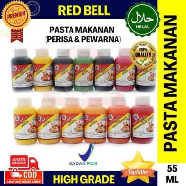 Pasta Red Bell 55 ml HALAL / Perisa Red Bell / Red Bell Aroma Pasta Pewarna Makanan Minuman