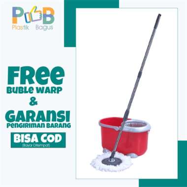 Spin mop tongkat Pel dengan ember alat pel Livina Spin Mop Superior Lionstar BM-46