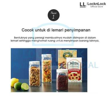 LocknLock Square Canister isi 3 Medium