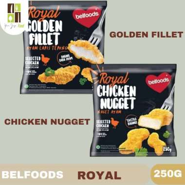 Promo Harga Belfoods Royal Nugget Golden Fillet 250 gr - Blibli