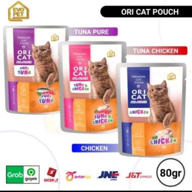MAKANAN BASAH KUCING ORI CAT POUCH 80 GR WET FOOD ORI CAT tuna chicken