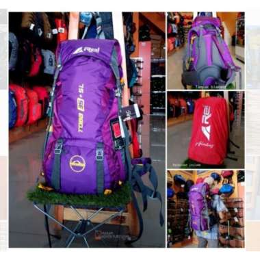 Tas Carrier Rei Toba 40L+Raincover Original 100% Toba pink ungu