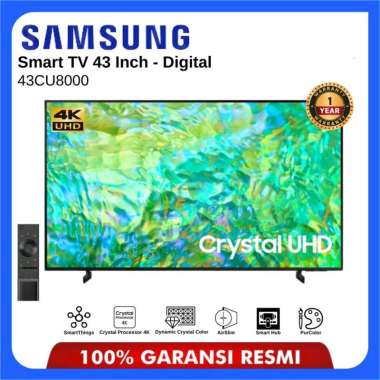SMART TV SAMSUNG 43 INCH 43CU8000KX GARANSI RESMI SAMSUNG