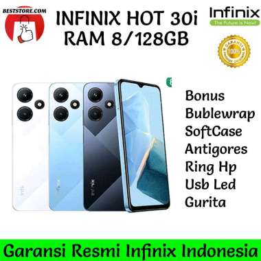 INFINIX HOT 30i RAM 8/128GB GARANSI RESMI INFINIX INDONESIA putih