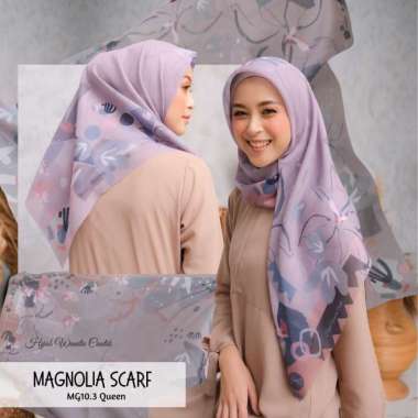 Hijabwanitacantik - Magnolia ICY Voal | Hijab Printing Segi Empat Scarf - MG10.3 Queen