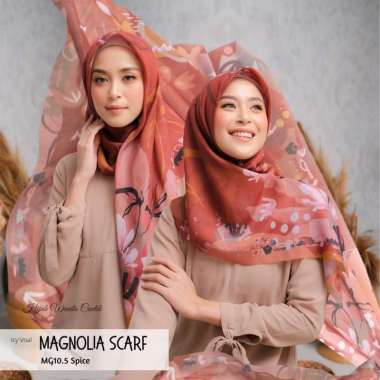 Hijabwanitacantik - Magnolia ICY Voal | Hijab Printing Segi Empat Scarf - MG10.5