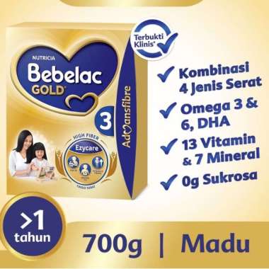Promo Harga Bebelac 3 Gold Susu Pertumbuhan Vanilla 700 gr - Blibli