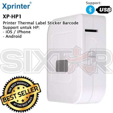 Xprinter XP-HP1 Printer Thermal Bluetooth Mini Label Barcode Sticker With Cutter