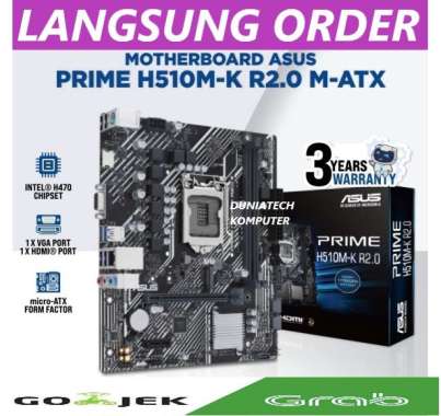 Motherboard ASUS PRIME H510M-K H510MK LGA 1200 GARANSI RESMI