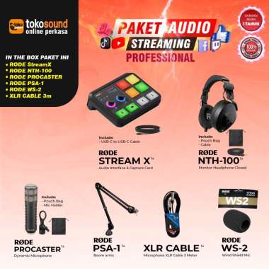 PAKET LIVE STREAMING - RODE STREAMER X Audio Interface & Video Capture Rode Procaster