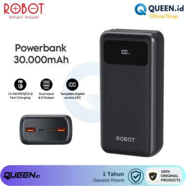 ROBOT RT32 Powerbank 30000mAh 22.5W LED Display 30000 Fast Charging