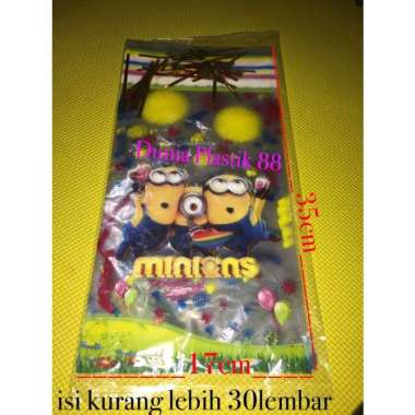 Isi kurang lebih 30lembar 18x35CM PLASTIK OPP bingkisan snack souvenir ULTAH ulang tahun goodie bag
