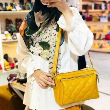 Bossindo tas kulit wanita asli kulit garut - tas garut kulit wanita kulit asli M Biru