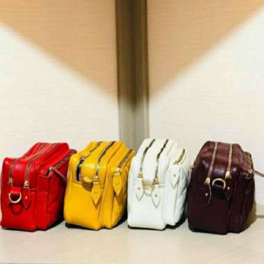 Bossindo tas kulit wanita asli kulit garut - tas garut kulit wanita kulit asli S Putih