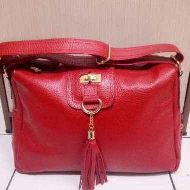 Bossindo tas wanita kulit sapi asli papirut garut ukuran M