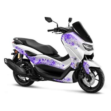 Stiker Decal Full body Nmax Old 2015-2019 New 2020-2023 Batik Floral New Nmax Ungu
