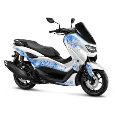 Stiker Decal Full body Nmax Old 2015-2019 New 2020-2023 Batik Floral Old Nmax Biru