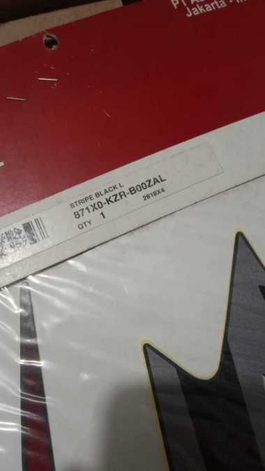 Honda 871X0-KZR-B00ZAL Striping Motor for Honda Vario 125 - Black [Kiri]