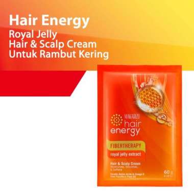MAKARIZO HAIR ENERGY FIBERTHERAPHY HAIR & SCALP CREAMBATH (SACHET) 30gr ROYAL JELLY