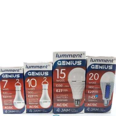 lampu emergency bulb lument 7 w 10w 15w 20 w 20 Putih
