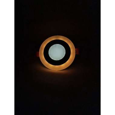 Downlight LED Panel 2 Warna 6+3 Bulat pemasangan tertanam/ lampu plafon Putih kuning