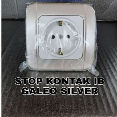 stop kontak broco galeo /stop kontak terminal tertanam IB broco galeo silver