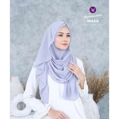 Milyarda Hijab Inara Pashmina Instan Biru Wardah