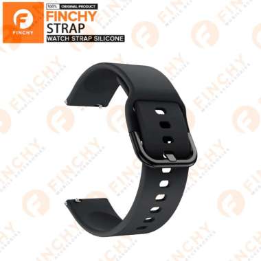 Finchy Silicone Strap for Vyatta Fitme XP Smartwatch Replacement Rubber Wristband Tali Jam Black