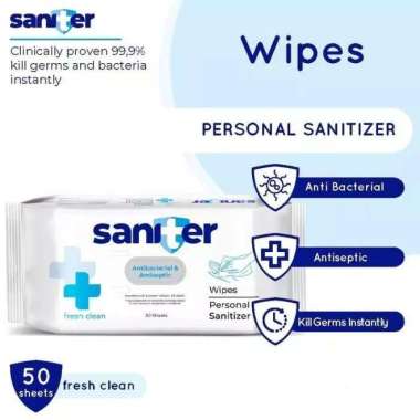 Tissue Basah Antiseptic Saniter 50's. (CASHBACK 99%)