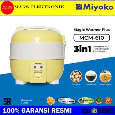 RICE COOKER MIYAKO MCM-610 ( 3 IN 1 ) 1 LITER - PENANAK NASI MIYAKO MCM 610 - MCM610 - MAGIC COM MIY