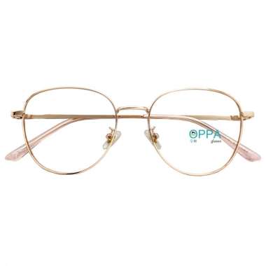 Oppa Glasses OP63 RG Frame Kacamata Korea Bulat Pria dan Wanita - Rose Gold