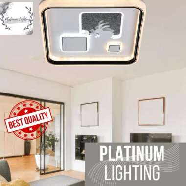 Lampu Plafon Persegi LED 3 Warna Motif Bunny Ceiling Lamp Dekorasi