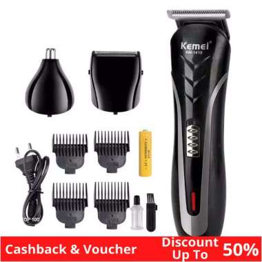 Kemei KM-1419 Professional Hair Shaver Mesin Cukur Rambut Rechargeable Original