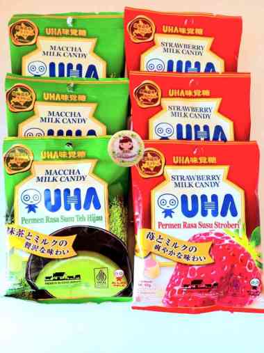 Snack Import I UHA Milk Candy Rasa Strawberry, Matcha Permen Susu import Jepang 42 gr BPOM HALAL Mat