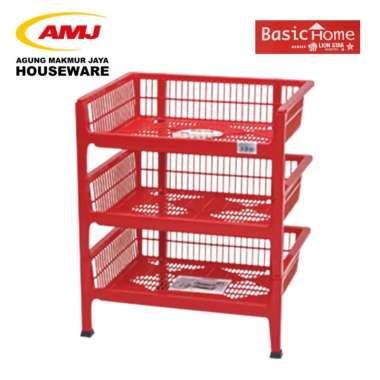 RAK DAPUR / RAK BUMBU SUSUN 3 KAYU MANIS BASIC HOME
