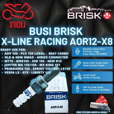 BUSI BRISK X-LINE RACING AOR12-X8 SATRIA FU PCX ADV 150 LOKAL OLD NMAX NEW NMAX AEROX CONNECTED BEAT