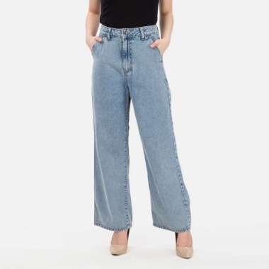 MKY CLOTHING KULOT JEANS HIGHWAIST XL Aqua