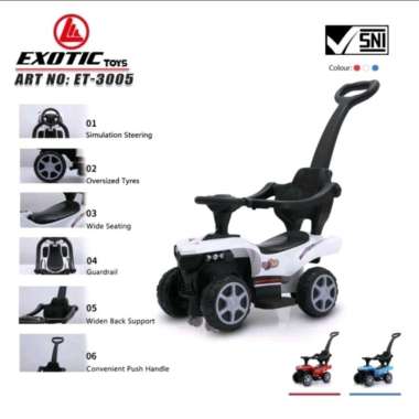Mainan Anak Ride On Exotic ET 3005 Mobilan Dorong ET3005 Tolocar Merah