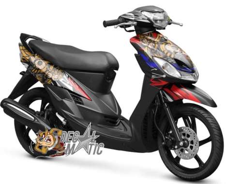 Decal Stiker Full Body Motor yamaha Mio Smile Sporty Grafis gatotkaca Merah