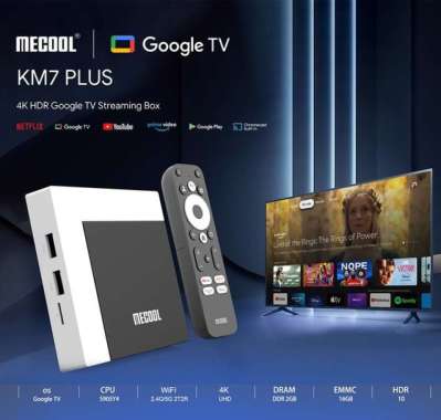 MECOOL KM7 PLUS - 4K Android TV Box Netflix Certified 2GB RAM 16GB ROM