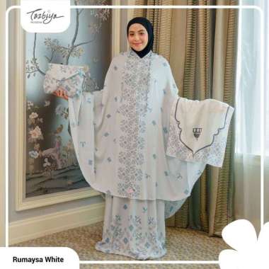 mukena tazbiya Rumaysa Series mukena motif cantik mukena rayon mukena promo grosir tanah abang White
