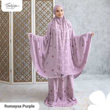 mukena tazbiya Rumaysa Series mukena motif cantik mukena rayon mukena promo grosir tanah abang Purpl
