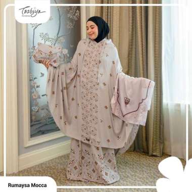 mukena tazbiya Rumaysa Series mukena motif cantik mukena rayon mukena promo grosir tanah abang Mocca